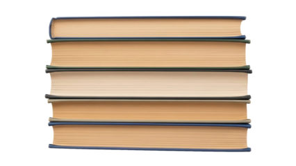 Stacked Hardcover Books on Black Background