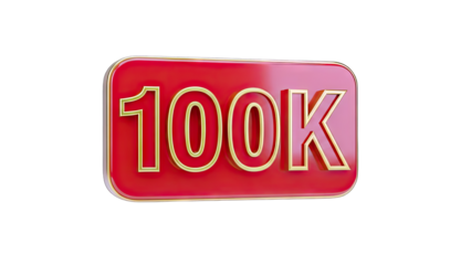 100k Celebration Badge on White Background