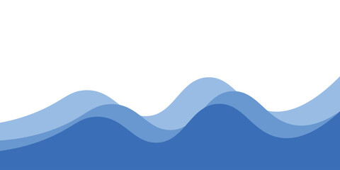 Blue ocean wave background wallpaper vector image. Illustration of graphic wave design for backdrop or presentation