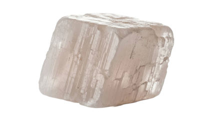 Clear Crystal Specimen Isolated Black Background