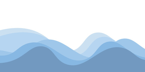 Blue wave abstract background with gradient for backdrop or presentation