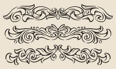 Artistic scroll designs
