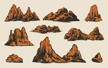 Earthy rock formations