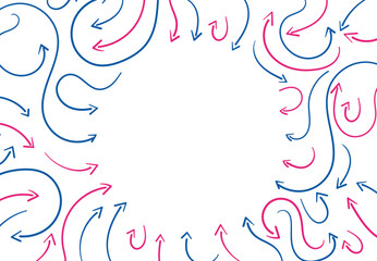 sfondo, grafica, frecce, convergenti, indicare, indicazioni, annuncio, spazio per testo © xyz+