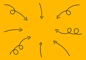 sfondo, grafica, frecce, convergenti, indicare, indicazioni, annuncio, spazio per testo