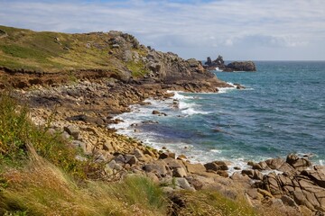 Obraz premium Looking towards Peninnis Head, St Mary's, Isles of Scilly, England