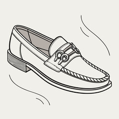 Title: A detailed of a black sneaker with white laces and intricate stitching patterns on a white