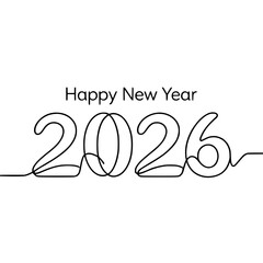 vector illustration happy new year 2026