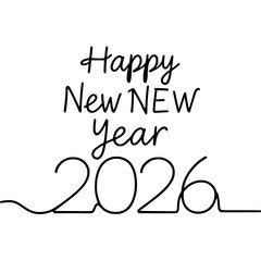 vector illustration happy new year 2026