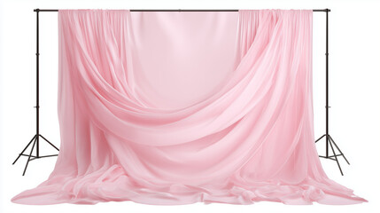pink curtains