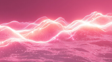 glowing pink wave feminine aesthetic background