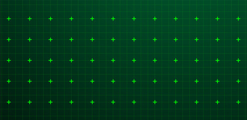 HUD grid futuristic technology overlay green background. Square grid and dot texture . Vector illustration	
