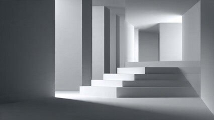 Obraz premium Minimalist Architecture with Steps