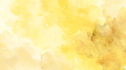 Watercolor abstract background in shades of yellow and gold