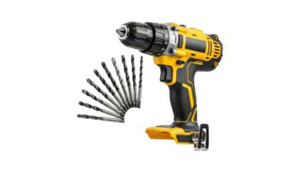 Cordless Drill Power Tool With Metal Drill Bits Set