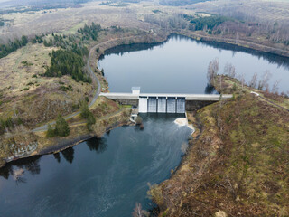 Rappbode Forebay Dam in the Harz Mountains, Germany