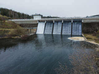 Rappbode Forebay Dam in the Harz Mountains, Germany