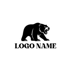 FIERCE angry grown bear vector illustration