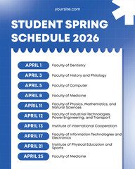Schedule of Events Template &ndash; Timetable Layout Design
