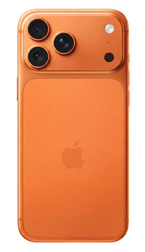 Apple iPhone 17 Pro Max orange color rear view. iPhone 17 Pro Max orange color. Editorial Use only. 