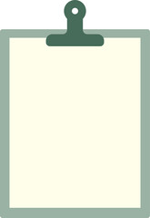 レトロなクリップボード　グリーン