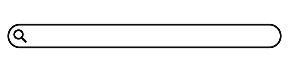 Fototapeta premium Wide Internet Search Box Vector – Website Search Bar, Input Field, Web Design Icon