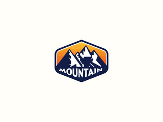 Mountain logo design vector template