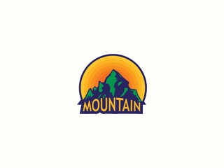 Mountain logo design vector template