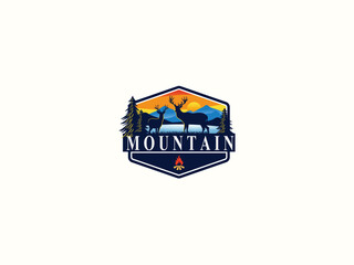 Mountain logo design vector template