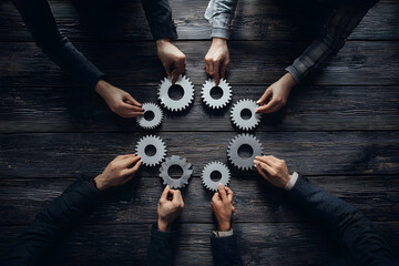 collaborative team of business people