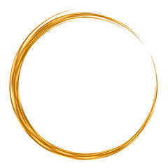 Elegant gold circle with open brush stroke &ndash; Featuring an open brush stroke form, this elegant gold circle delivers a handcrafted luxury feel for sophisticated design projects