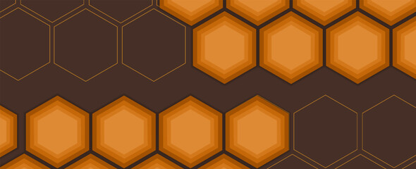 Regularly overlapping dark blue hexagonal background