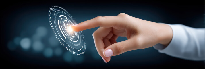 Confident finger press digital interface for secure data protection