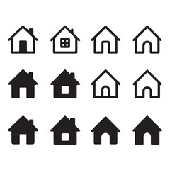 house icons set