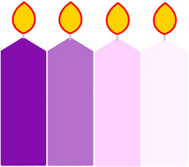 four Advent candles