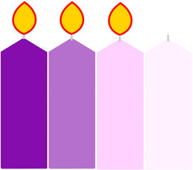 four Advent candles