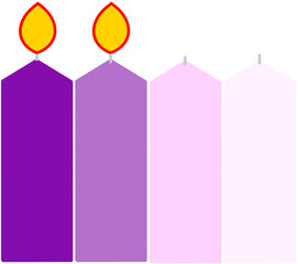four Advent candles