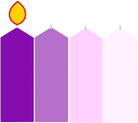 four Advent candles
