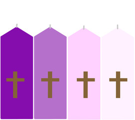 four Advent candles