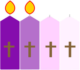 four Advent candles