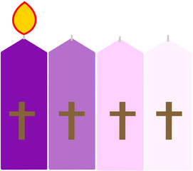 four Advent candles