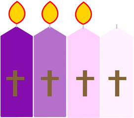 four Advent candles 