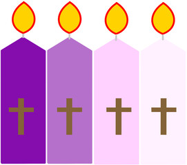 four Advent candles