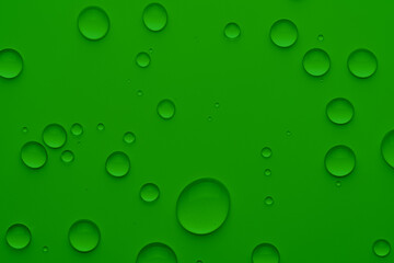 Green Abstract Water Drops Background