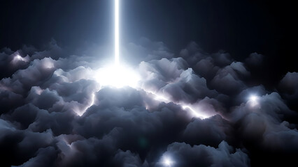Light Beam Through Clouds