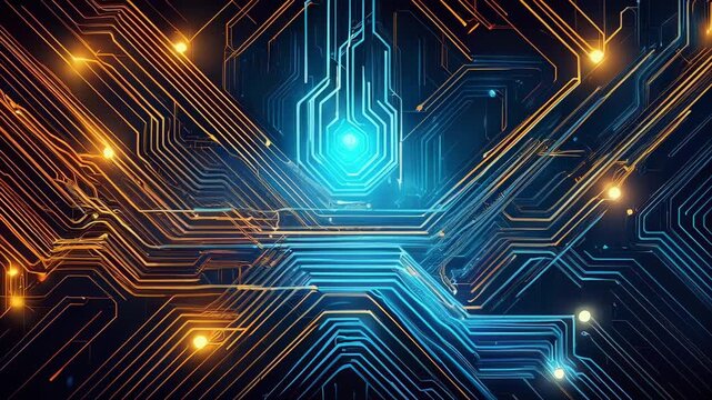 発光する電子回路 エネルギー流動 アニメーション
