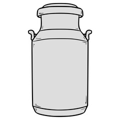 milk churn illustration hand drawn isolated vector