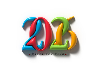 2026 Happy New Year Text Typography Design 