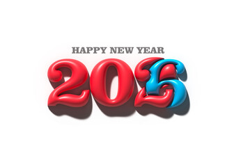 2026 Happy New Year Text Typography Design 