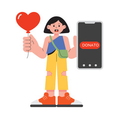 Crowd funding Donate PNG image on Transparent Background.